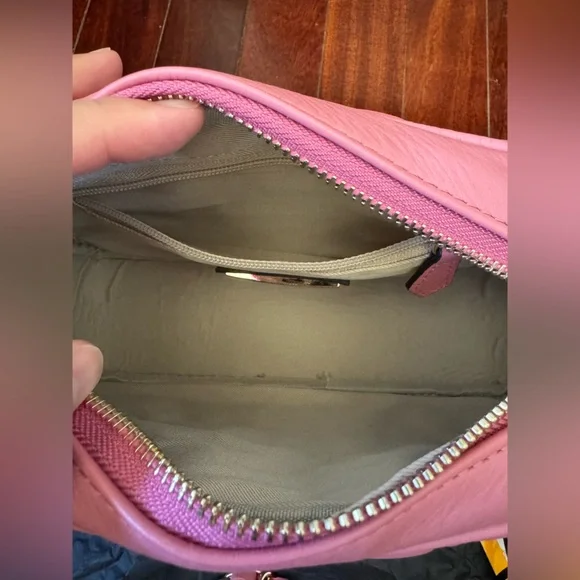 Valentino by Mario Vibrant Pink Crossbody Bag with Tassel - Picture 7 of 14